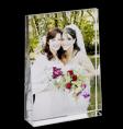 LARGE WEDGED PORTRAIT CRYSTAL IN COLOUR PRINT